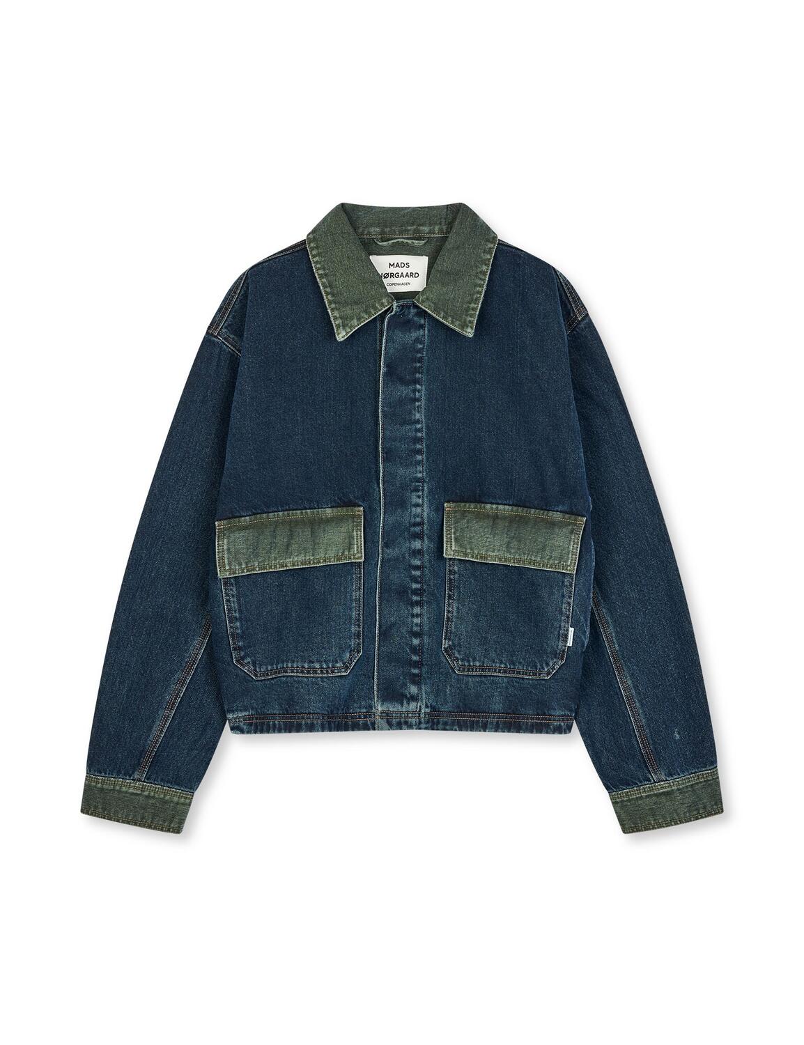 Double Solar denimjakke – Blue/Green Dye